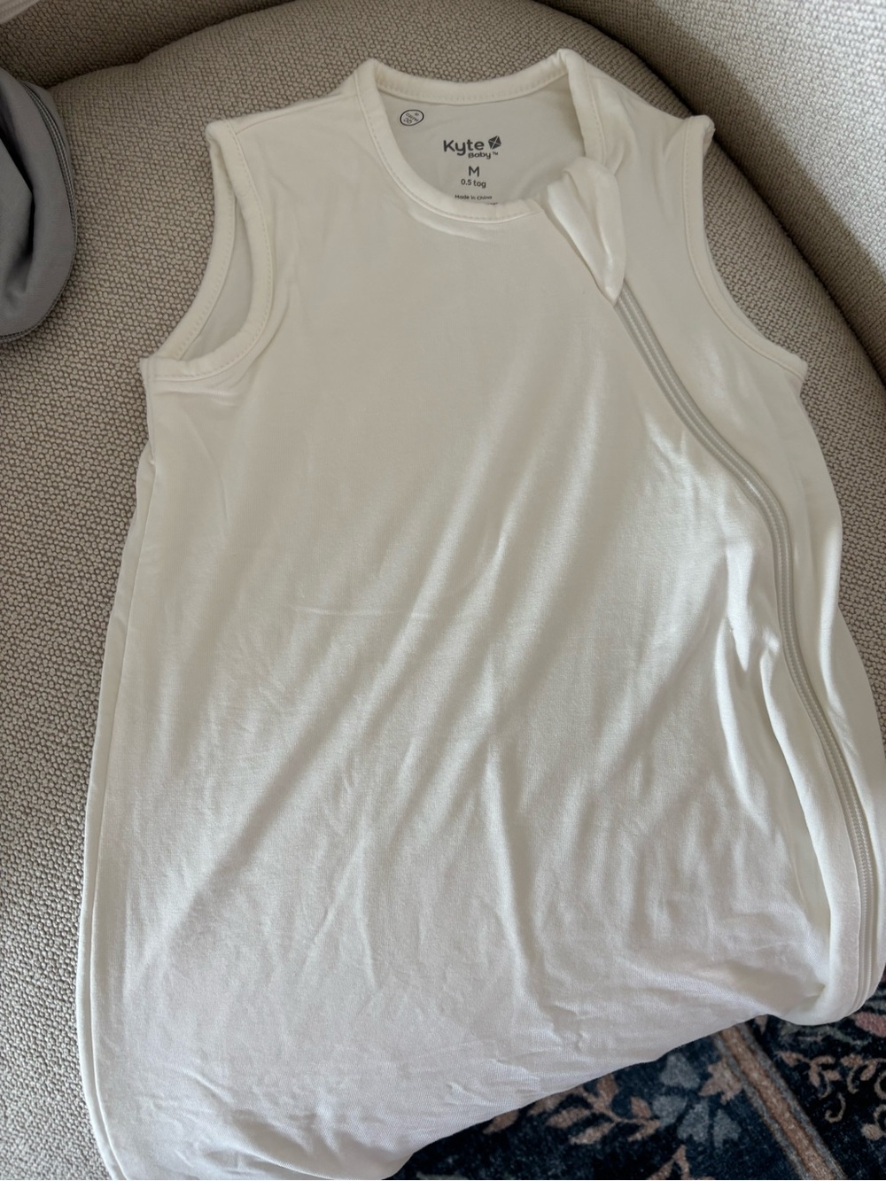 Kyte BABY Cream Sleeveless Sleep Sack - medium .5 tog